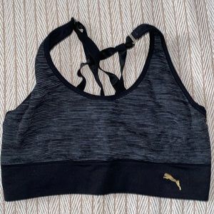 Puma Striped Sports Bra